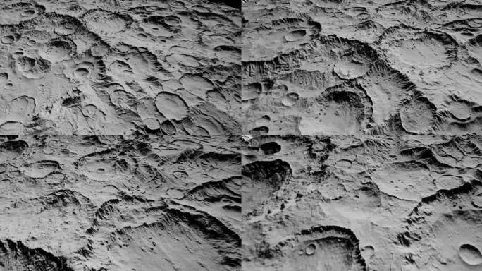 4k月球表面降落|陨石坑环形山