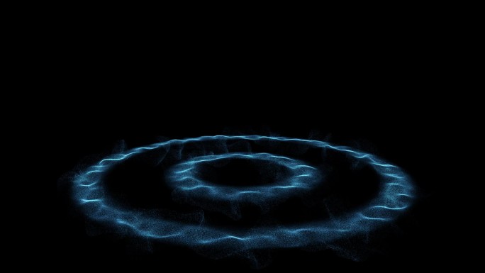 科技蓝色放射粒子扩展波纹圆圈