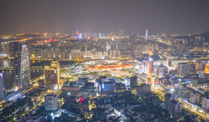 珠海澳门拱北口岸夜景延时03