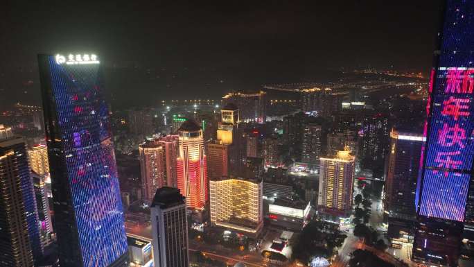 新年主题夜景