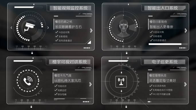 白色科技框科技屏HUD