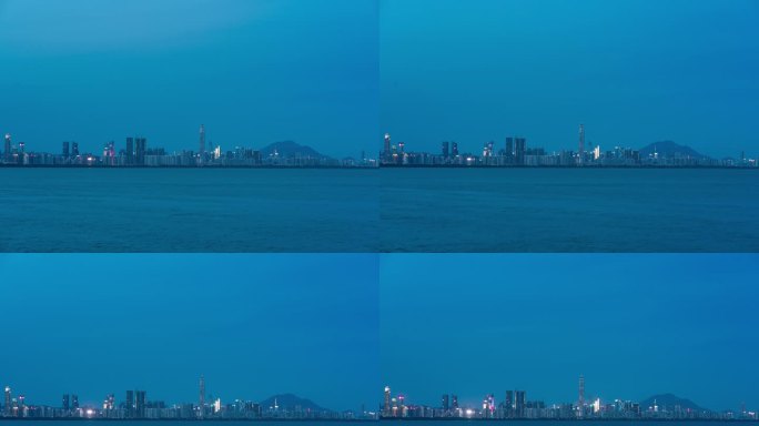 深圳城市蓝调日转夜延时