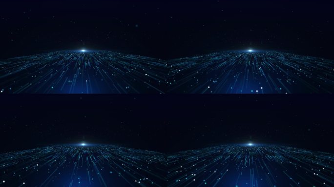 粒子空间 4K穿梭空间粒子 蓝色科技背景