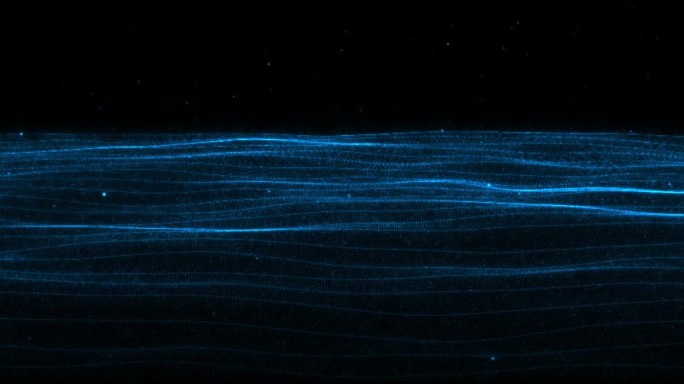 科技蓝色海浪波浪抽象粒子线条