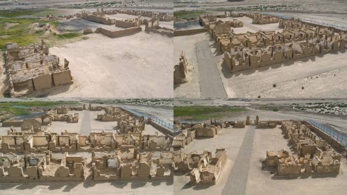 航拍新疆赛图拉哨卡遗址