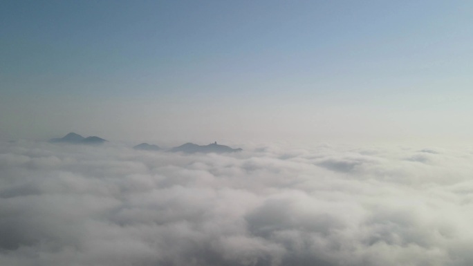 航拍天空云海唯美延时