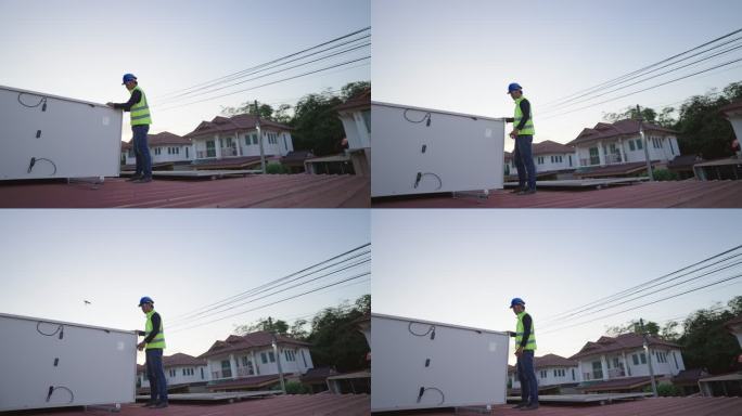 安装和维护太阳能光伏板的技术工人。