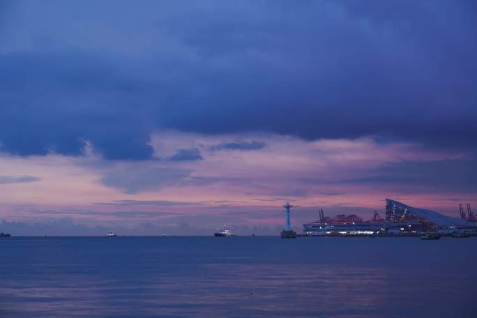 蛇口太子港海景延时