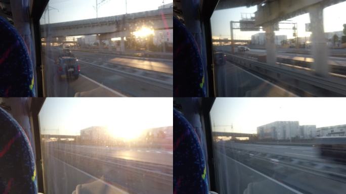 4K日出之光千叶市高速公路视图