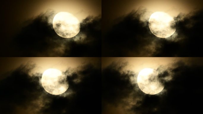 大月亮多云前期上弦月下弦月