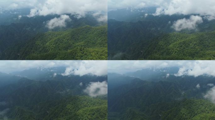 中国西安秦岭空中拍摄