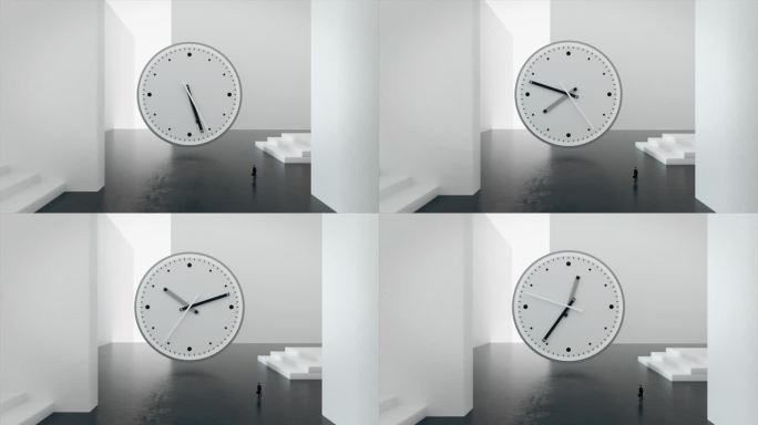 4K原创抽象钟表时间变化-5