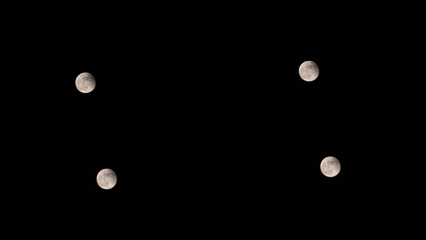 月全食复圆过程延时摄影实拍5