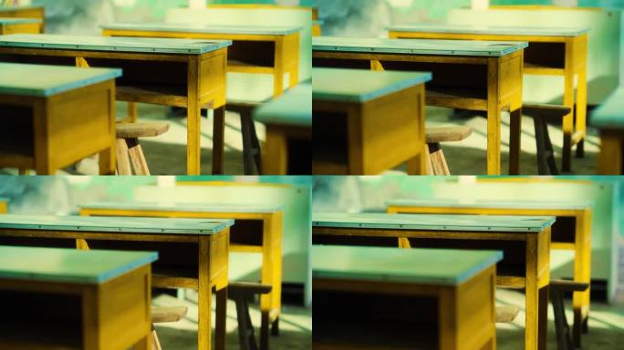 4k 老年代的课桌椅