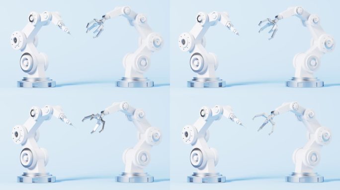 智能机械臂模型3D渲染