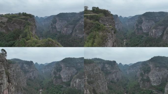 4k 浙江绍兴新昌穿岩十九峰航拍