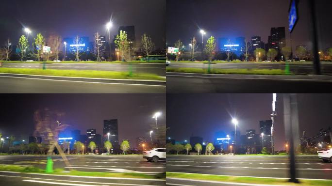 城市夜景开车视频素材96