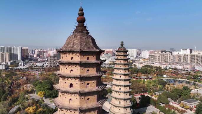 太原地标双塔寺