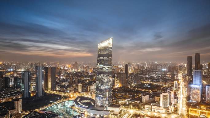 【4k延时】航拍沈阳恒隆夜景延时