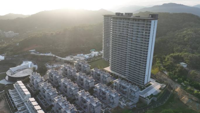 福州连江县粗芦岛海滨沙滩自然风光航拍