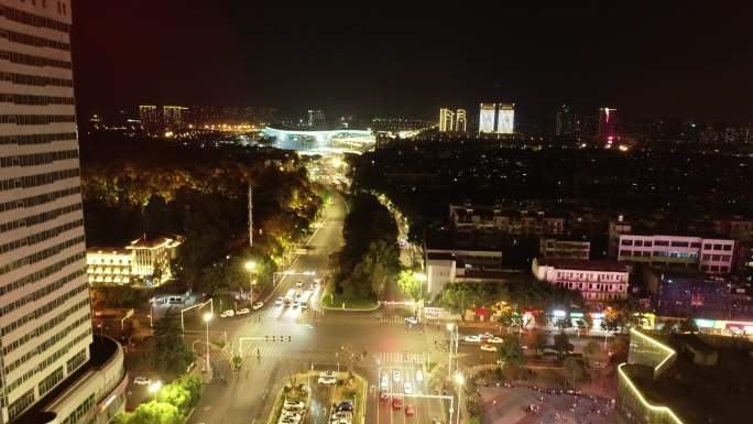 吴家山夜景 五环大道夜景