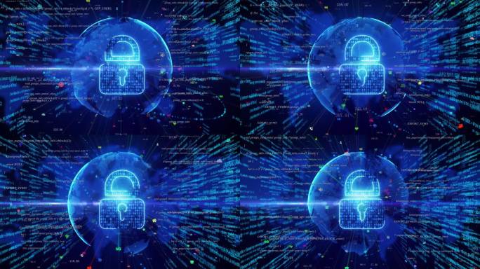 数字密码锁和网络安全概念