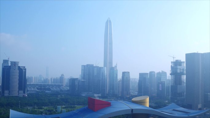 航拍 平安金融中心 深圳市民中心