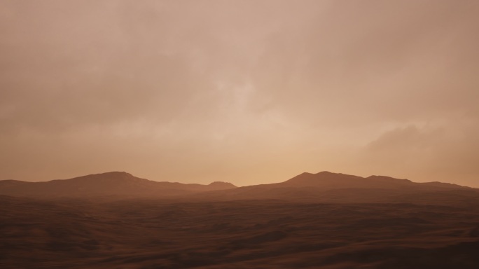 4k火星荒原地形航拍穿梭①_异星神秘大陆