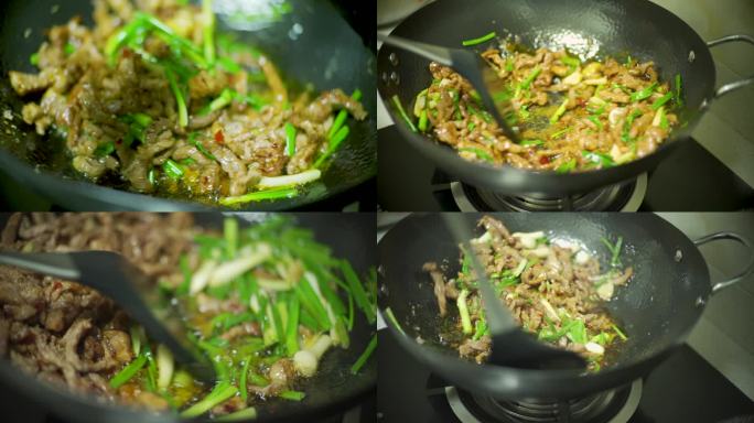 高清家庭炒菜做饭炒菜特写家常菜饭菜炒菜