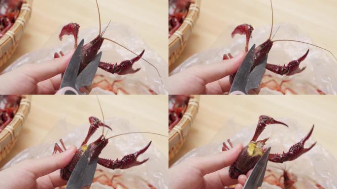 清洗小龙虾夏季美食展示分镜