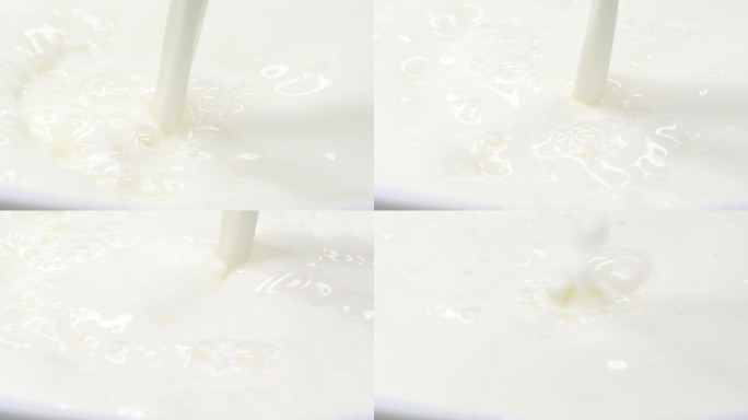 倒牛奶慢动作奶源豆制品加工