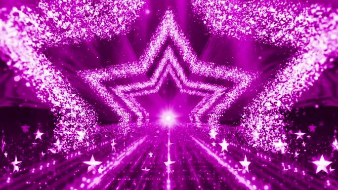 动感紫色星光舞台背景