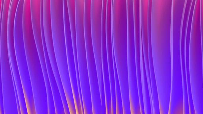 移动应用程序的多色波浪垂直背景，带有时尚的彩色渐变。抽象的现代平滑波三维渲染数字无缝循环动画。设计模