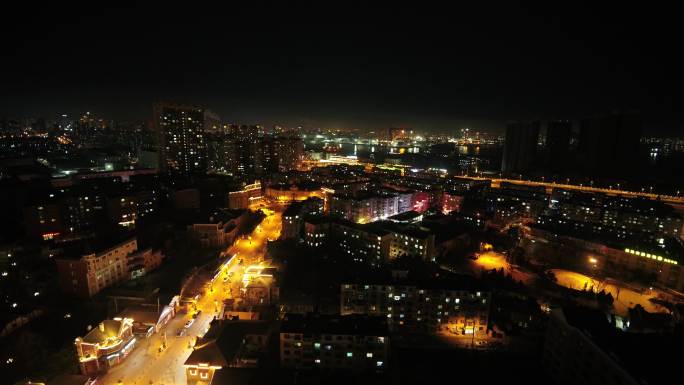 大连俄罗斯风情街城市夜景