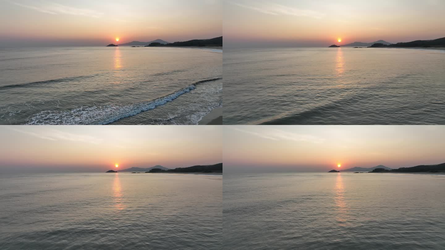 4k航拍 海陵岛夕阳日落 海边夕阳