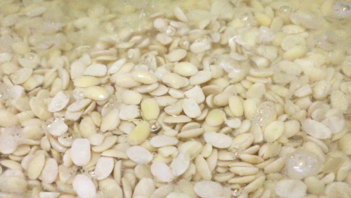 锅里煮大豆的视频宣传片广告实拍素材泡水的