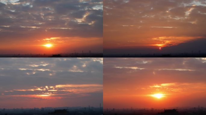 延时唯美太阳落日