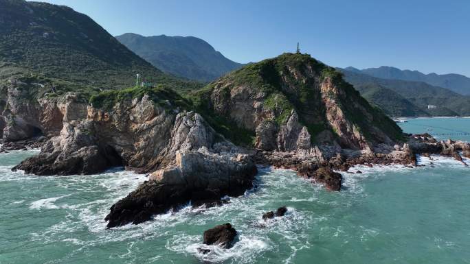 深圳 大鹏新区 航拍 青山绿水 鹿嘴山庄