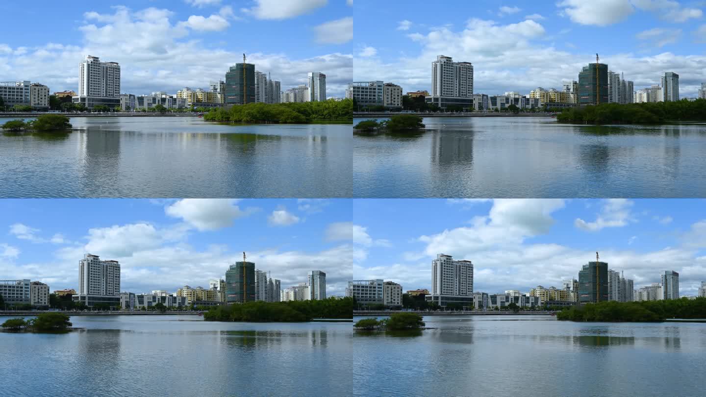 三亚河城市风景风貌