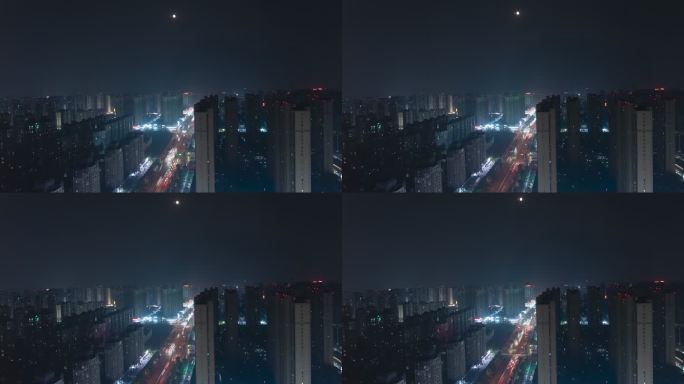 4K延时夜景城市