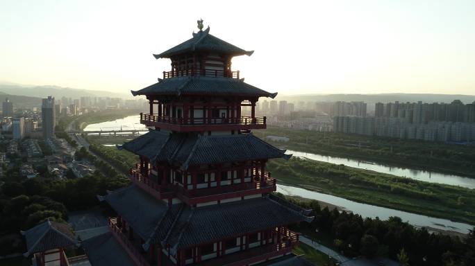 宝鸡市石鼓阁航拍