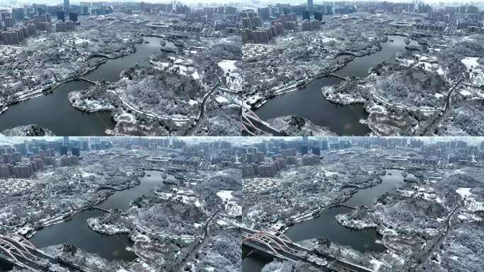 观山湖公园雪景