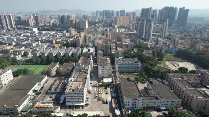 【正版素材】深圳宝安区沙井全景