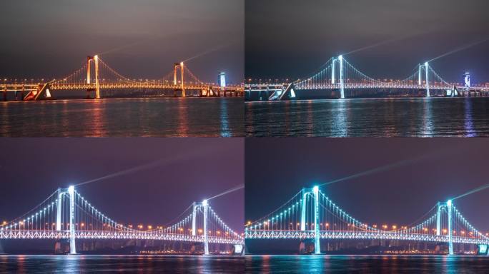 大桥延时夜景
