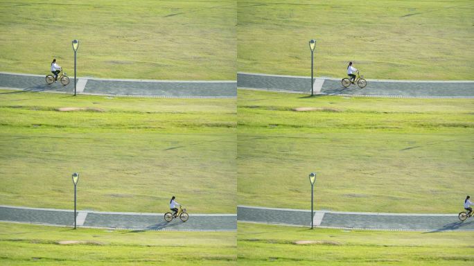【4K】唯美绿道骑自行车深圳湾公园