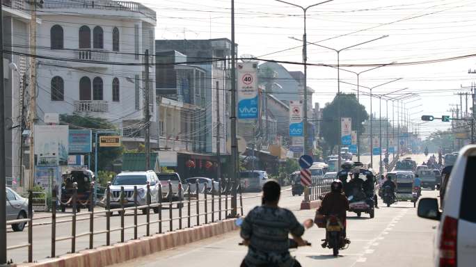 老挝占巴塞省的Pakse交通