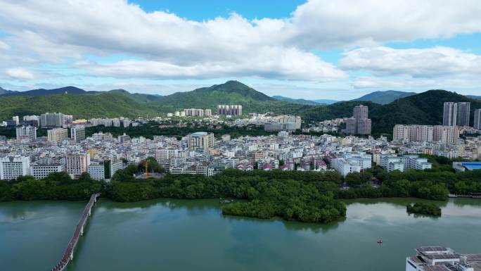 三亚河城市风景风貌