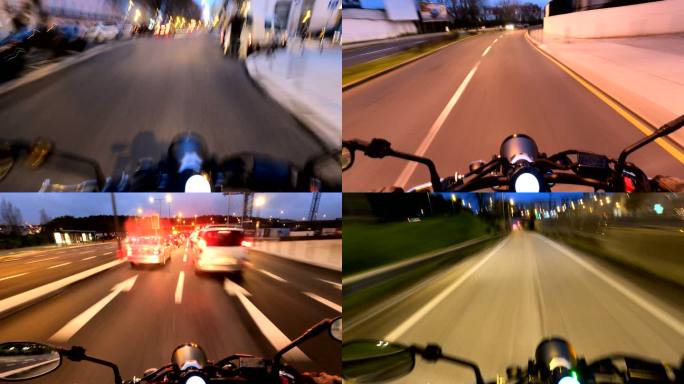 在里斯本骑摩托车接到穿梭骑行第一视角