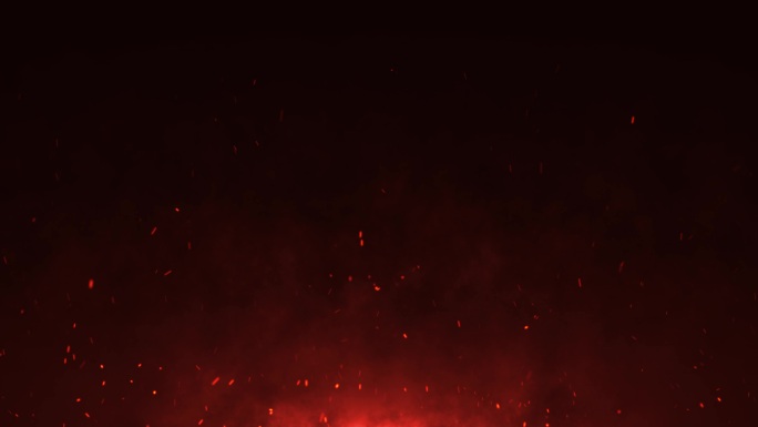 燃烧火光粒子背景红色火花素材