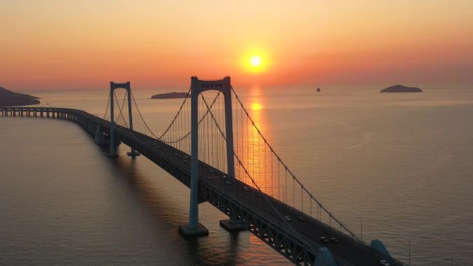 星海湾大桥 清晨航拍